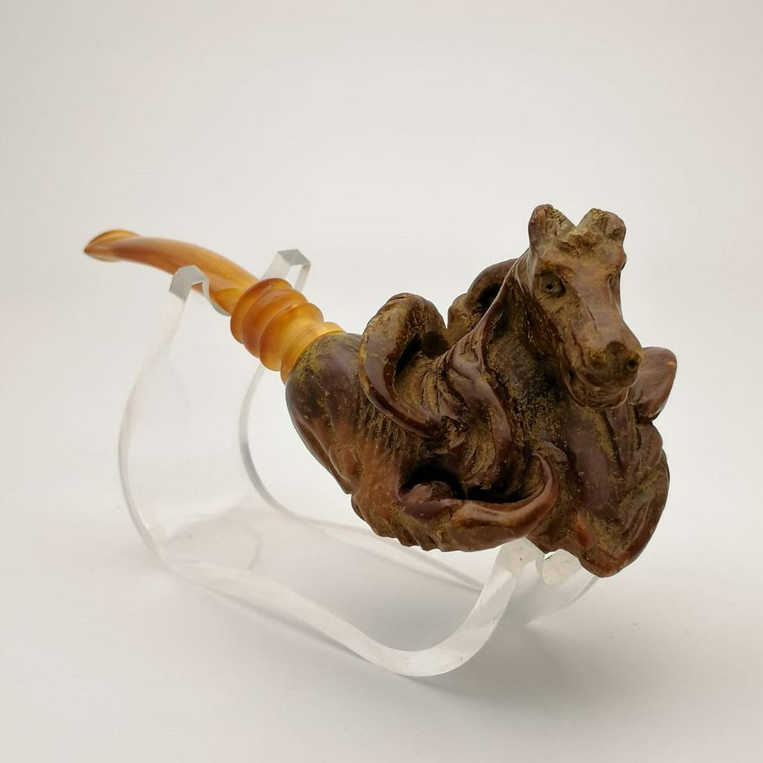 Horse in Claw,Hand carved Meerschaum Cigarette Holder. (1 of 7)