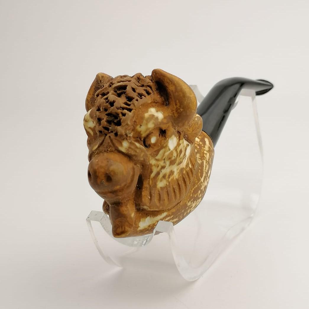 Buffalo,Hand carved Meerschaum Pipe. (1 of 10)