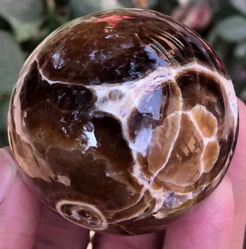 175 Grams Beautiful Chocolate Calcite Sphere (1 of 4)
