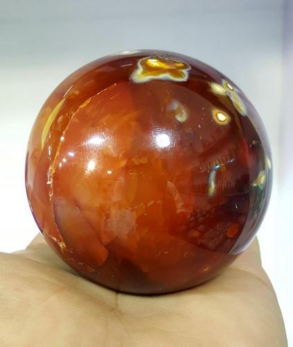 Agate Sphere - 414 Grams - Diameter 65 mm (1 of 2)