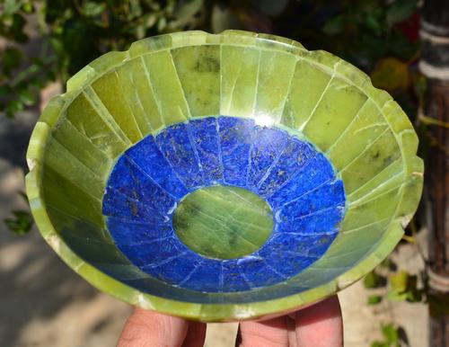 295 Grams Beautiful Lapis Lazuli and Jade Combine Bowl (1 of 4)