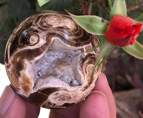 175 Grams Beautiful Chocolate Calcite Sphere (1 of 5)
