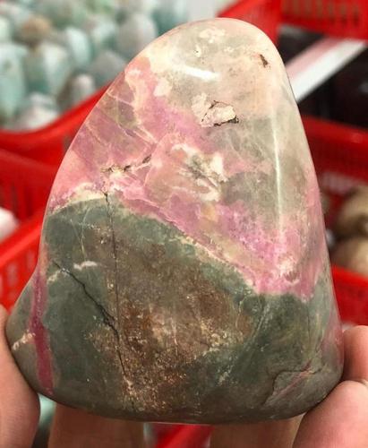 Rhodonite Standing Tumble - 462 Grams (1 of 4)