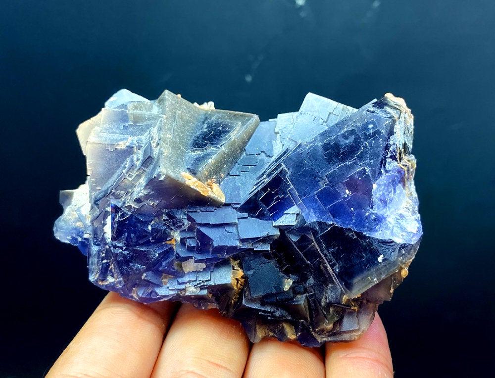 Fluorite Specimen , Cubes Fluorite Fine Bluish Phantom (1 of 5)