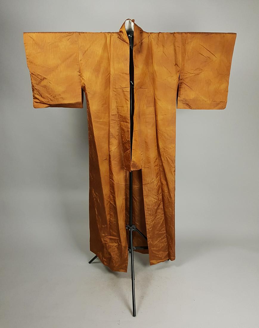 BRONZE STRIPED COTTON KIMONO (1 of 7)