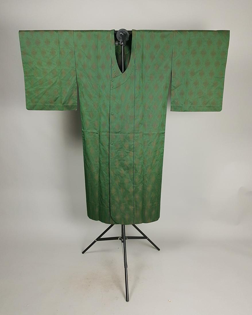 GREEN SATIN SILK KIMONO (1 of 6)