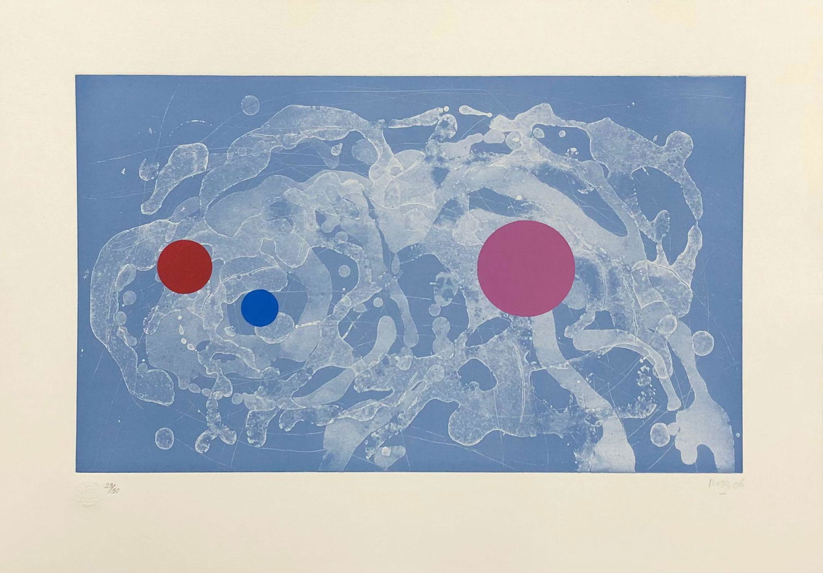 Vicente Rojo (Spanish-Mexican, 1932-2021): Artist: Vicente Rojo (Spanish-Mexican, 1932-2021) Title: Fire Clouds Suite I Date: 2006 Medium: Limited Edition Print, Engraving Image Size: 32 x 54 cm. (12.6 x 21.3 in.) Overall Size: 48 x 68 cm. (18