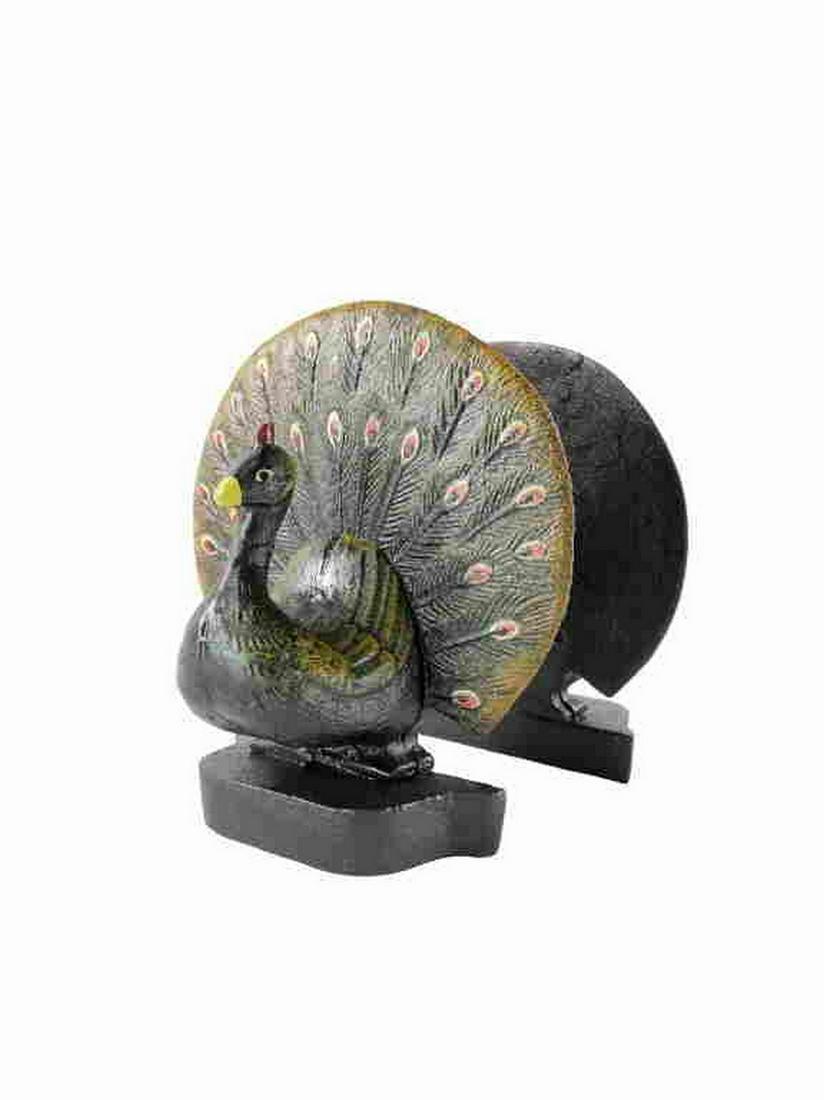 Peacock bookends - Cast iron decorative bookends (1 of 8)