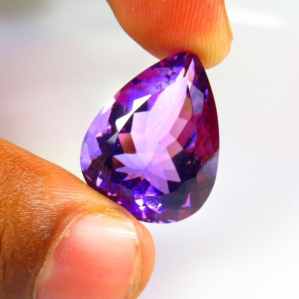 25.30 Ct Natural Purple Amethyst Pear Cut (1 of 3)
