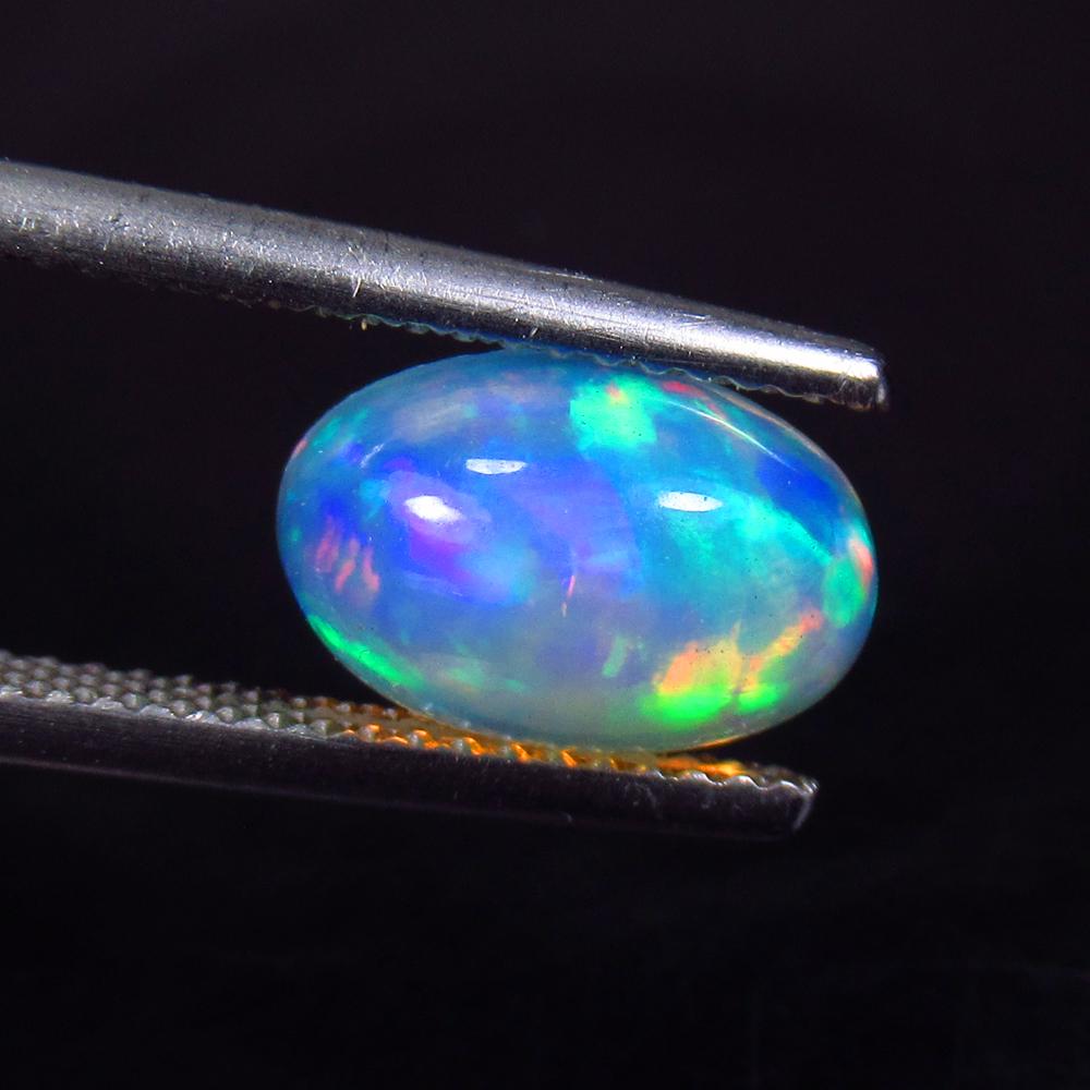 1.82 Ct Natural Ethiopian Multicolor Fire Opal Oval Cab (1 of 3)
