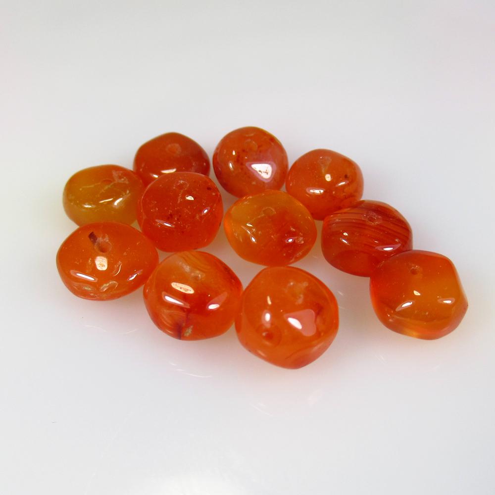 30.20 Ctw Natural 11 Carnelian Drilled Round Beads: No Reserve! Title: 30.20 Ctw Natural 11 Carnelian Drilled Round Beads Stone Clarity: Transparent Gemstone: Carnelian Beads Carat Weight: 30.20 Size/Dimension: 8.00 to 8.80 mm / 11 PC's Additional Info