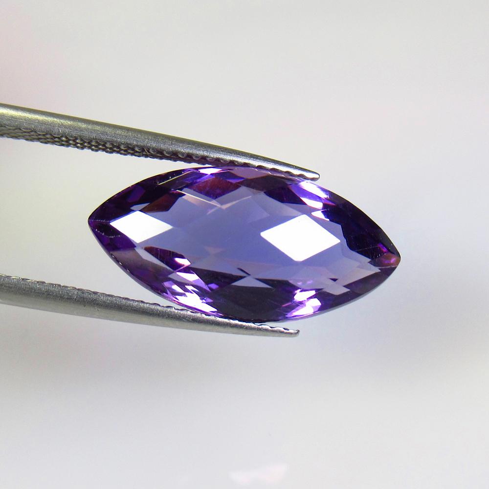 6.88 Ct Natural Purple Amethyst Marquise Checkerboard (1 of 2)