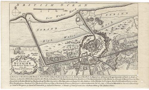 1758 London Magazine Plan of Dunkirk, France -- A Plan (1 of 1)