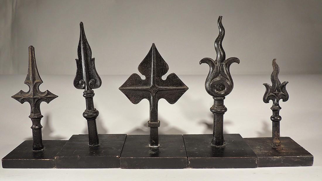 19th c. Salesman's Sampler Iron Gate Finials (1 of 3)