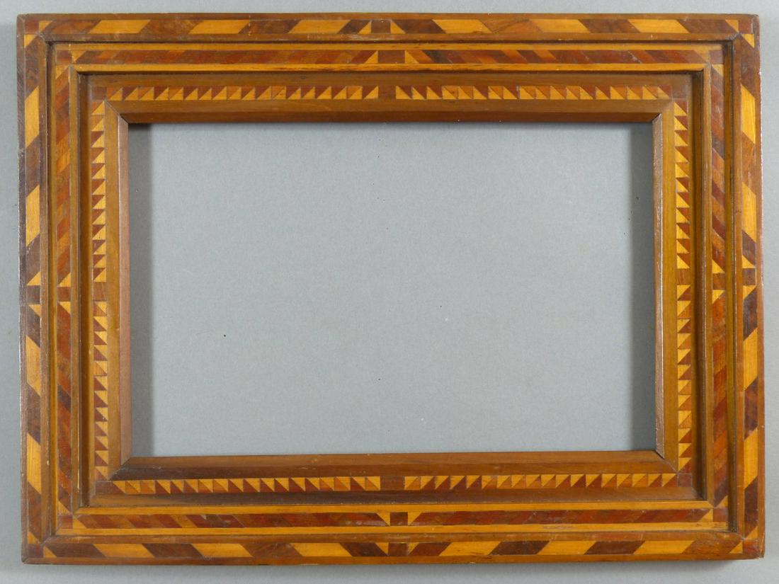 Antique, Folk Art Marquetry Frame (1 of 15)