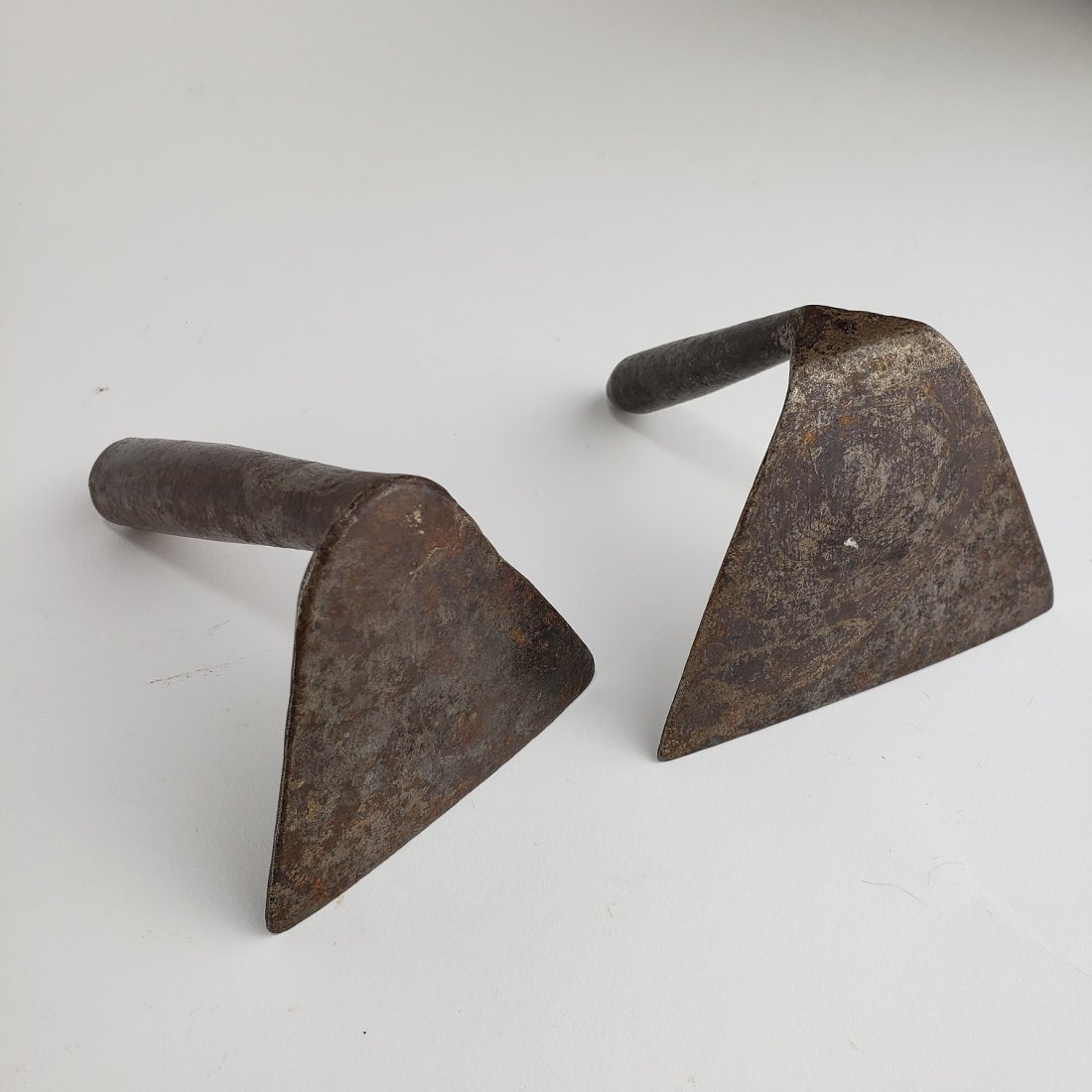 2 Early Forged Iron Dough Scrapers (1 of 2)