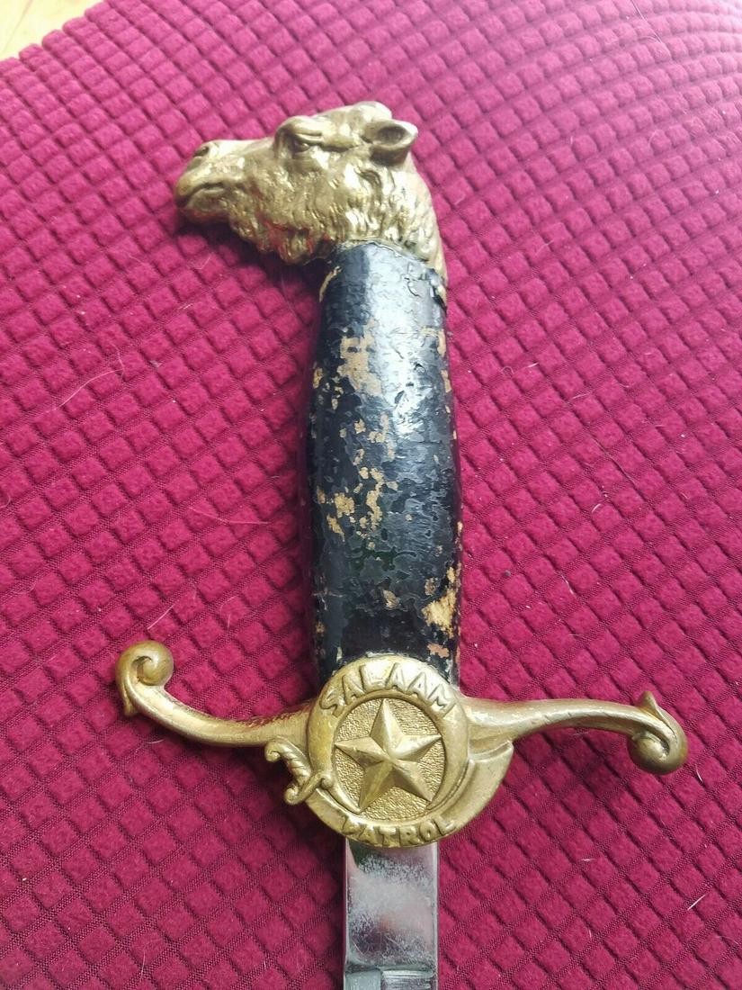 antique masonic sword with camel handle saber salaam (1 of 10)