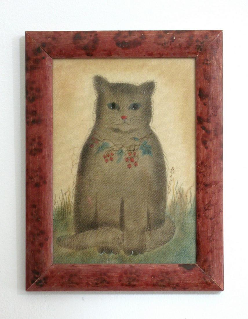 Vintage Kitty Sitting In Grass (1 of 3)