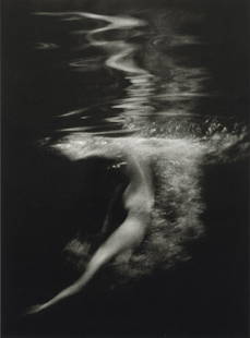 LILLIAN BASSMAN - The Wonders of Water, 1959: Artist: Lillian BassmanTitle:The Wonders of Water, 1959Medium: Photo Litho, 1999, USADimensions: 6.5x8.75"Description: Heat Wax Mounted on 8.5x11" Conservation BoardArtist Bio: Lillian Bassman