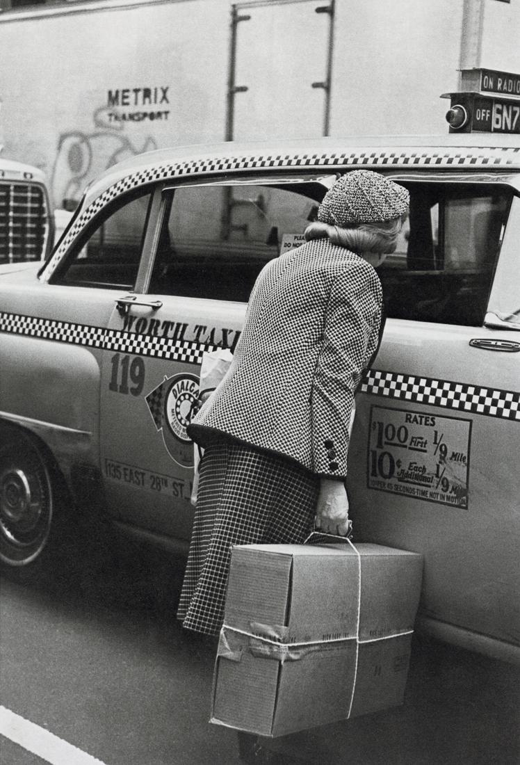 HELEN LEVITT - New York City, Woman with Taxi, 1940 (1 of 1)