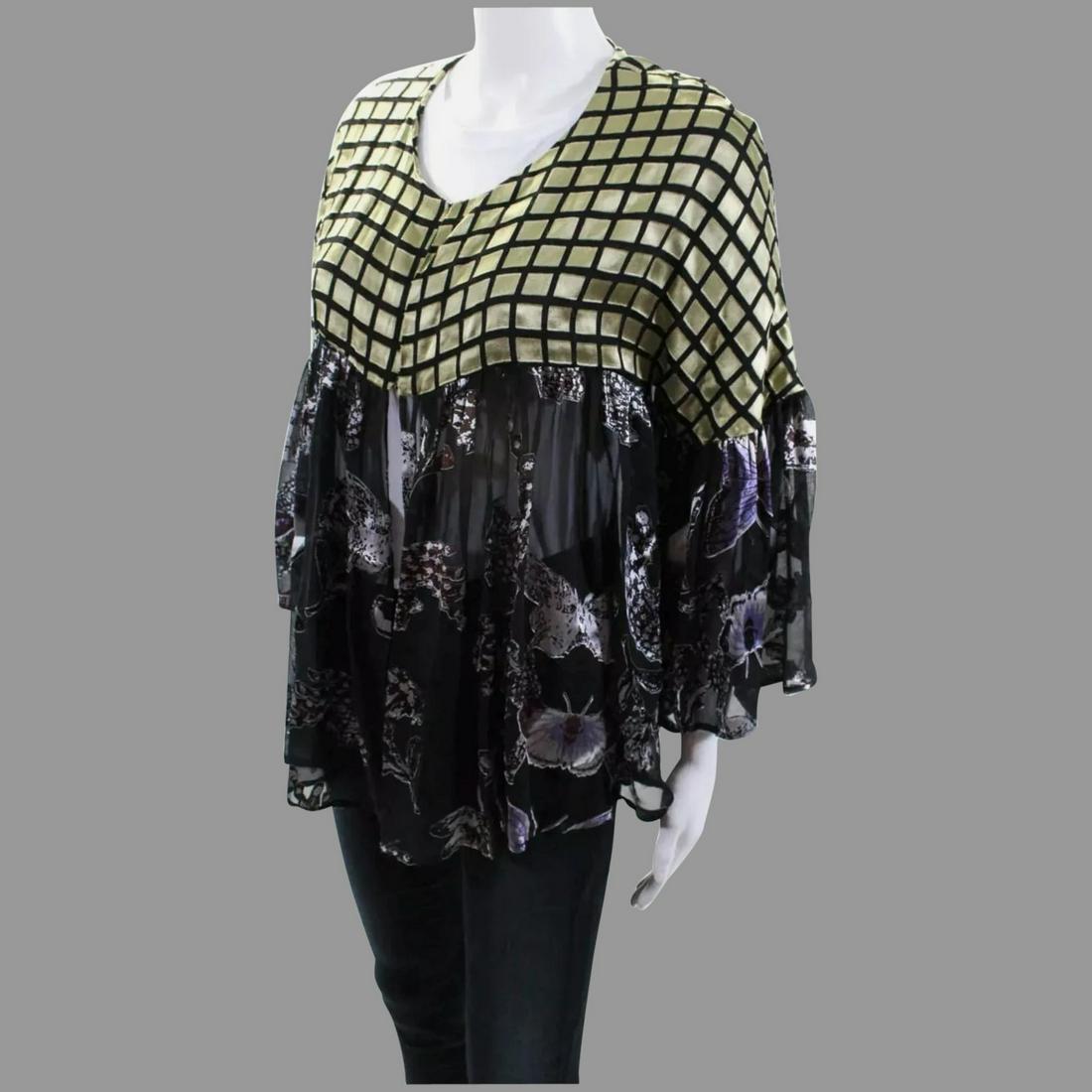 Rare different Boho Chic Top mixed Fabric (1 of 3)