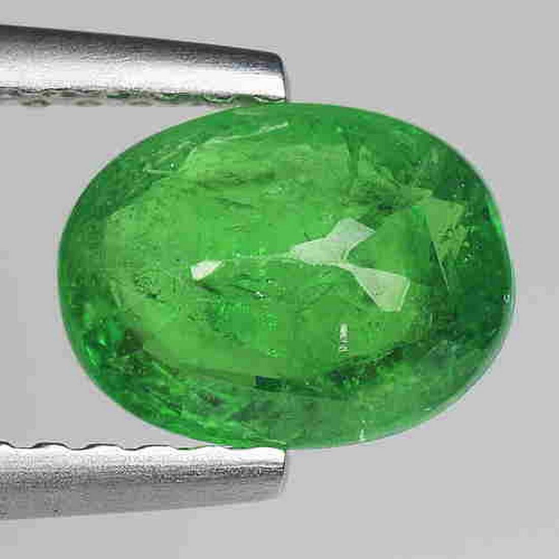 1.10 CTS NATURAL TSAVOURITE OVAL SHAPE GOOD COLOR LOOSE (1 of 2)