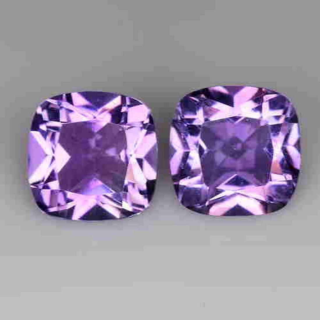 3.00 CTS 2 PCS PAIR NATURAL BOLIVIA AMETHYST CUSHION (1 of 2)