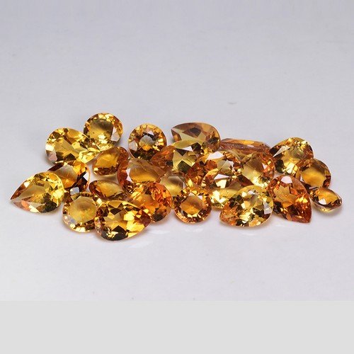 11.20 CTS 24 PCS NATURAL CITRINE PEAR AND ROUND SHAPE (1 of 2)