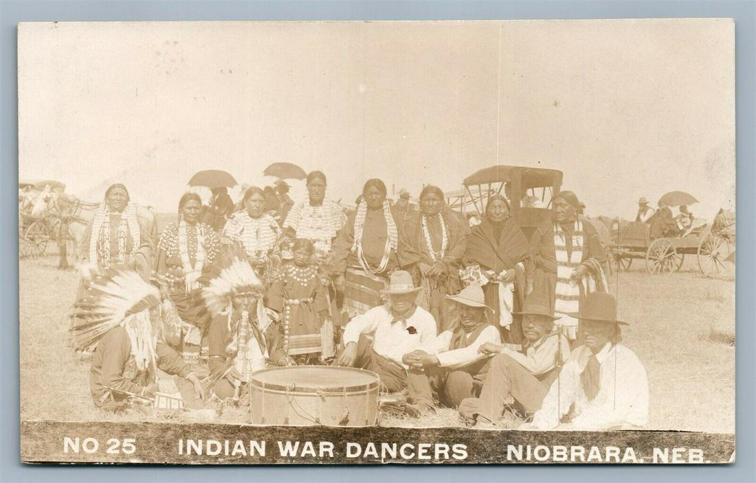 AMERICAN INDIAN WAR DANCERS NIOBRARA NE ANTIQUE REAL (1 of 4)