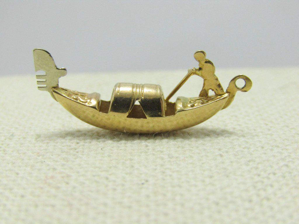 Vintage 14kt Italian Gondola Charm, Venezia, 1960's, (1 of 5)
