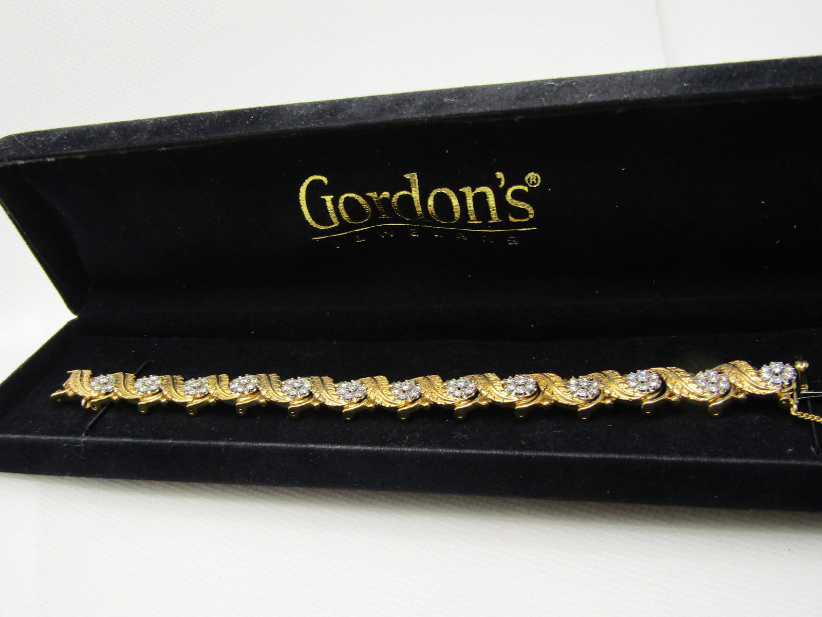 Vintage Jabel 18KT Diamond Cluster Leaf Tennis (1 of 10)