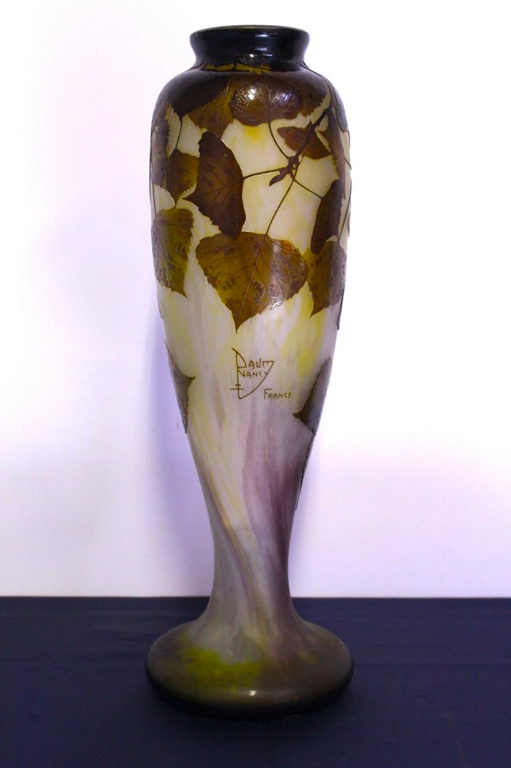 Monumental Nancy Daum Cameo Period Art Glass Vase (1 of 11)