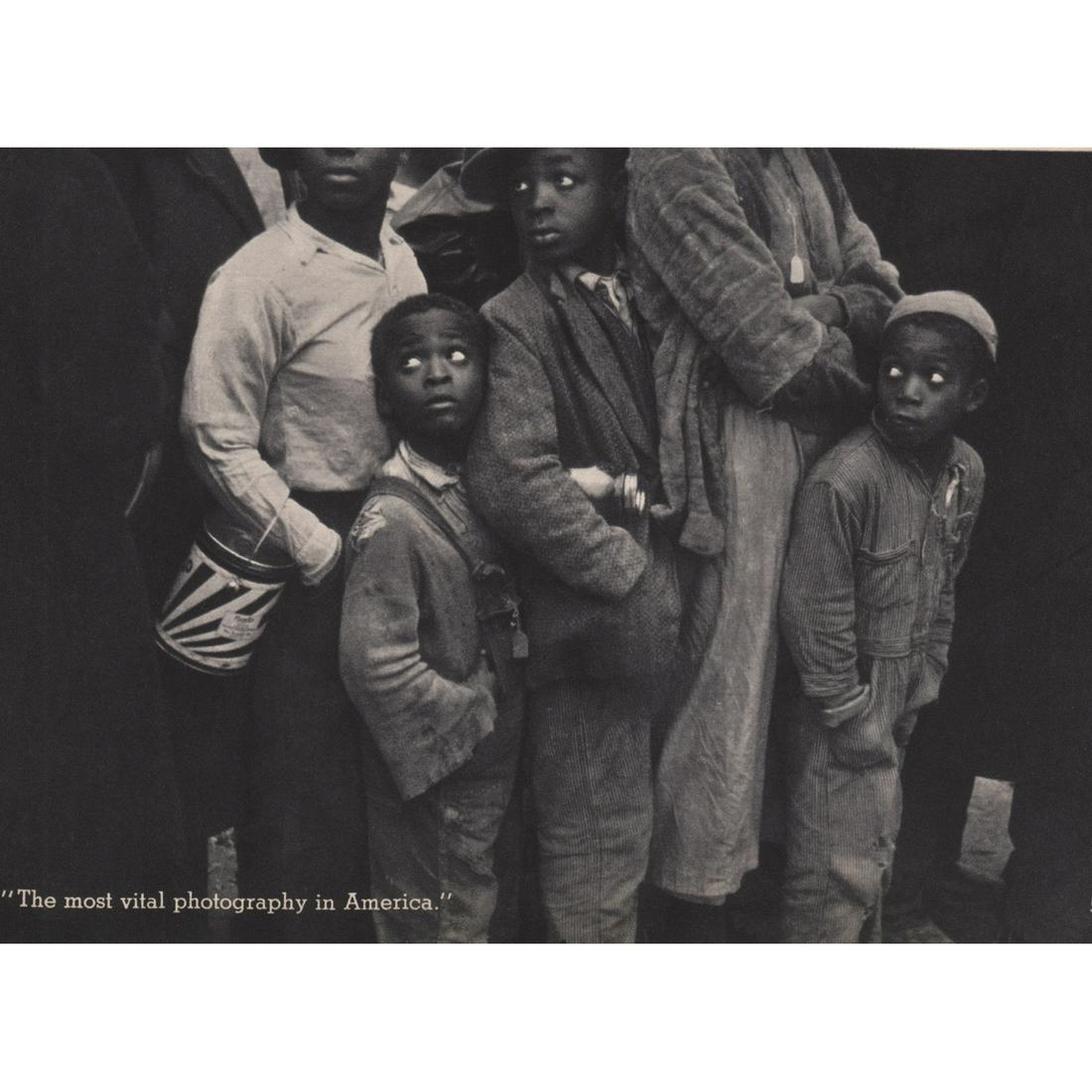 WALKER EVANS - Flood Refugees, 1937: Artist: WALKER EVANS Print Title: Flood Refugees, Forrest City, Arkansas 1937 Medium: Sheet-fed Gravure Printing Date: 1930's Printed in the USA Image Size: 5 X 8 inches Walker Evans (1903-1975) was a