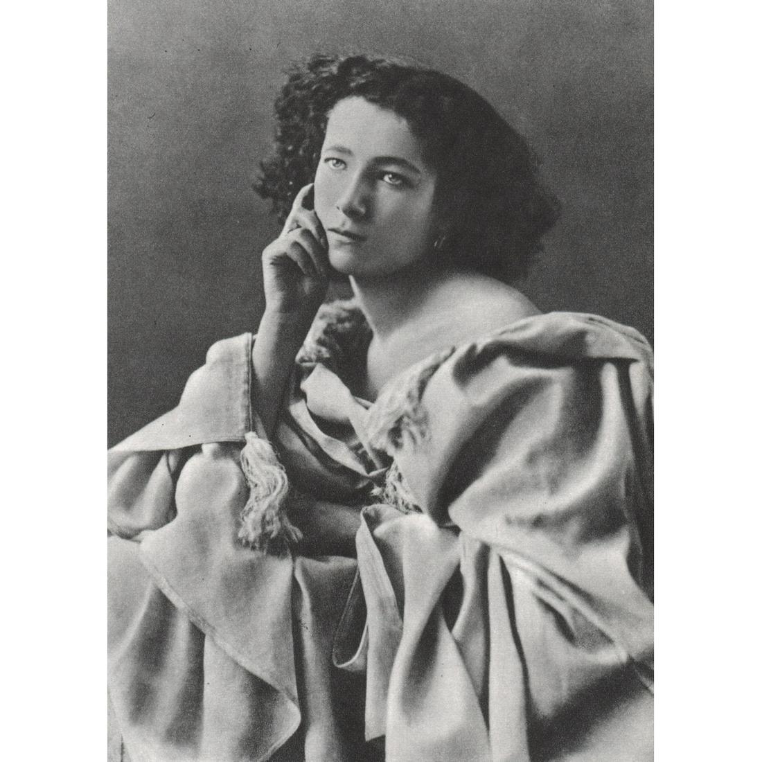 NADAR - Sarah Bernhardt: Artist: NADAR Print Title: Sarah Bernhardt Medium: Sheet-Fed Gravure Printing date: 1960 Printed in West Germany Image size approx. 6 X 4.5 inches Gaspard-Félix Tournachon (1820-1910) known by th
