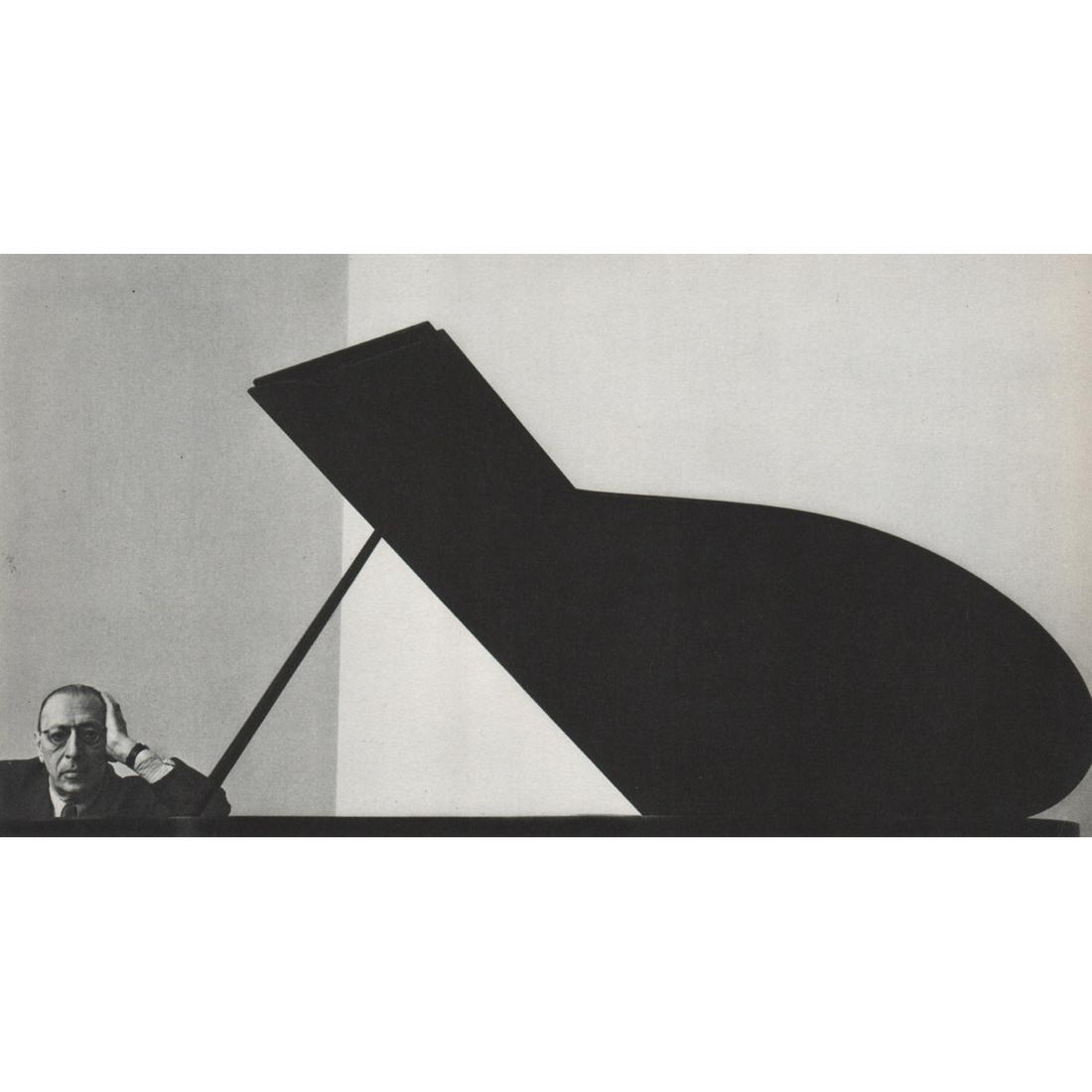 ARNOLD NEWMAN - Igor Stravinsky 1946: Artist: ARNOLD NEWMAN Print Title: Igor Stravinsky Medium: Sheet-fed Gravure Printing Date: 1960 Printed in Germany Image Size approx: 5.25 x 9.75 inches Arnold A. Newman (1918-2006) was an American p