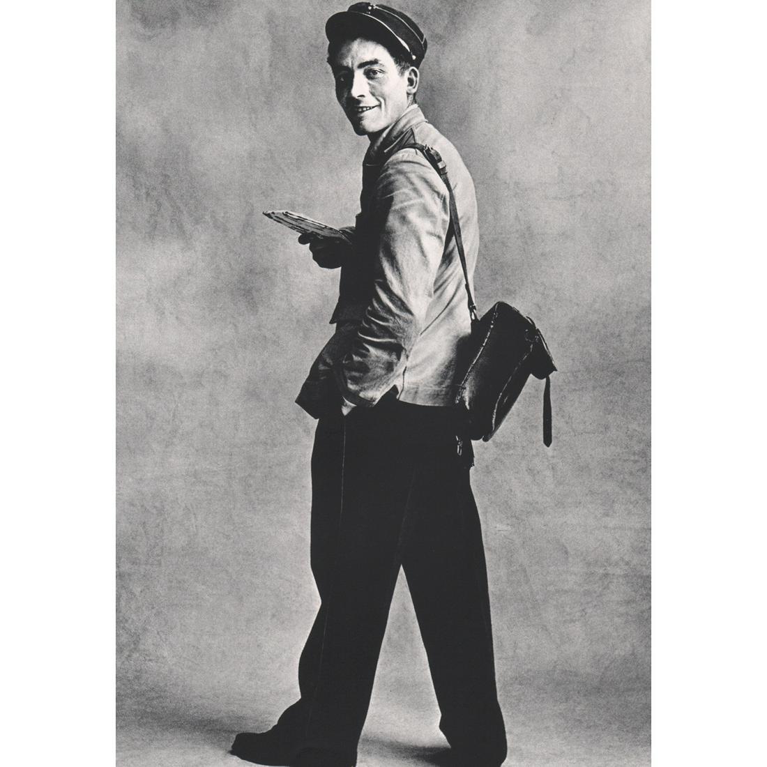 IRVING PENN - Mailman, Paris: Artist: IRVING PENN Print Title: Mailman, Paris Medium: Sheet-fed Gravure Printing Date: 1960's Printed in Switzerland Image Size approx: 12 X 9 inches Irving Pennwas an American photographer known fo