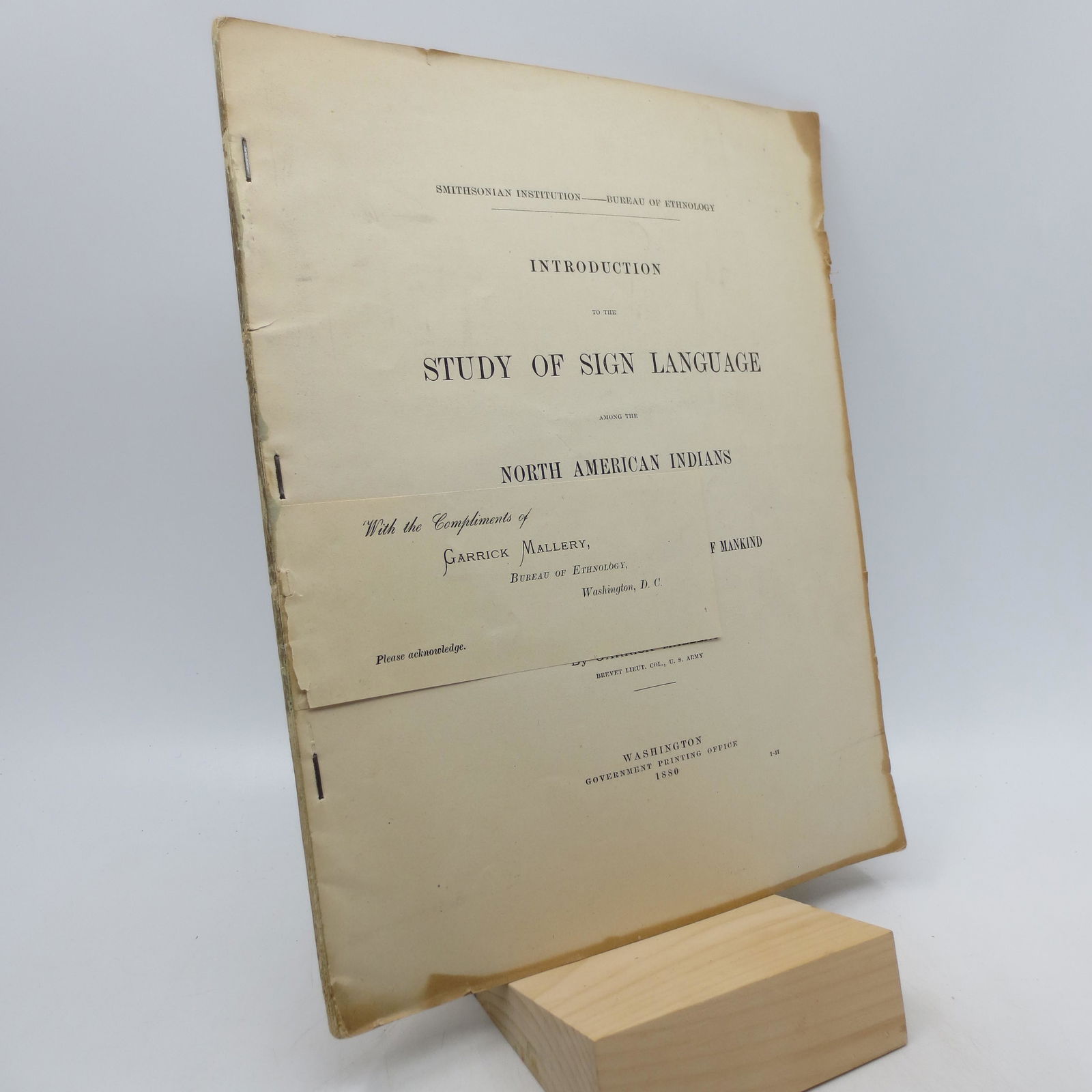 Introduction to the Study of Sign Language among the (1 of 1)