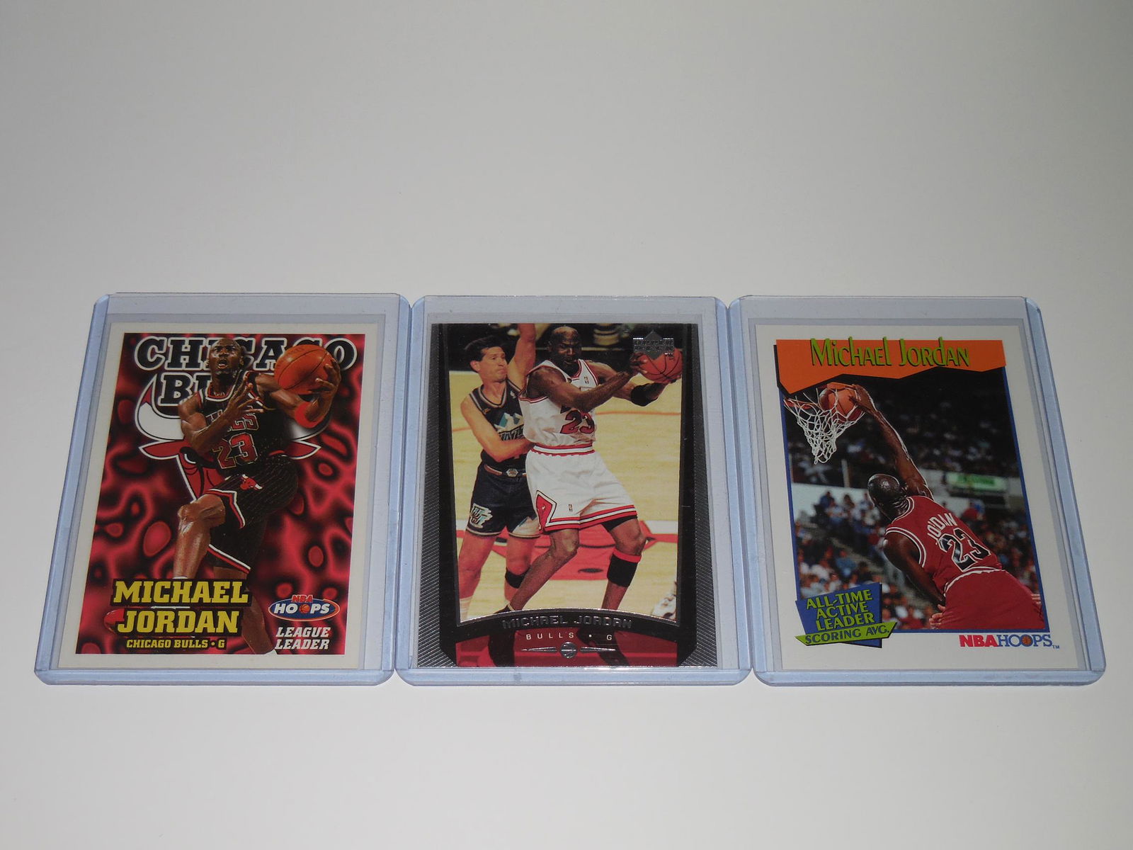 MICHAEL JORDAN 3 CARD LOT SKYBOX UPPER DECK AND HOOPS (1 of 2)