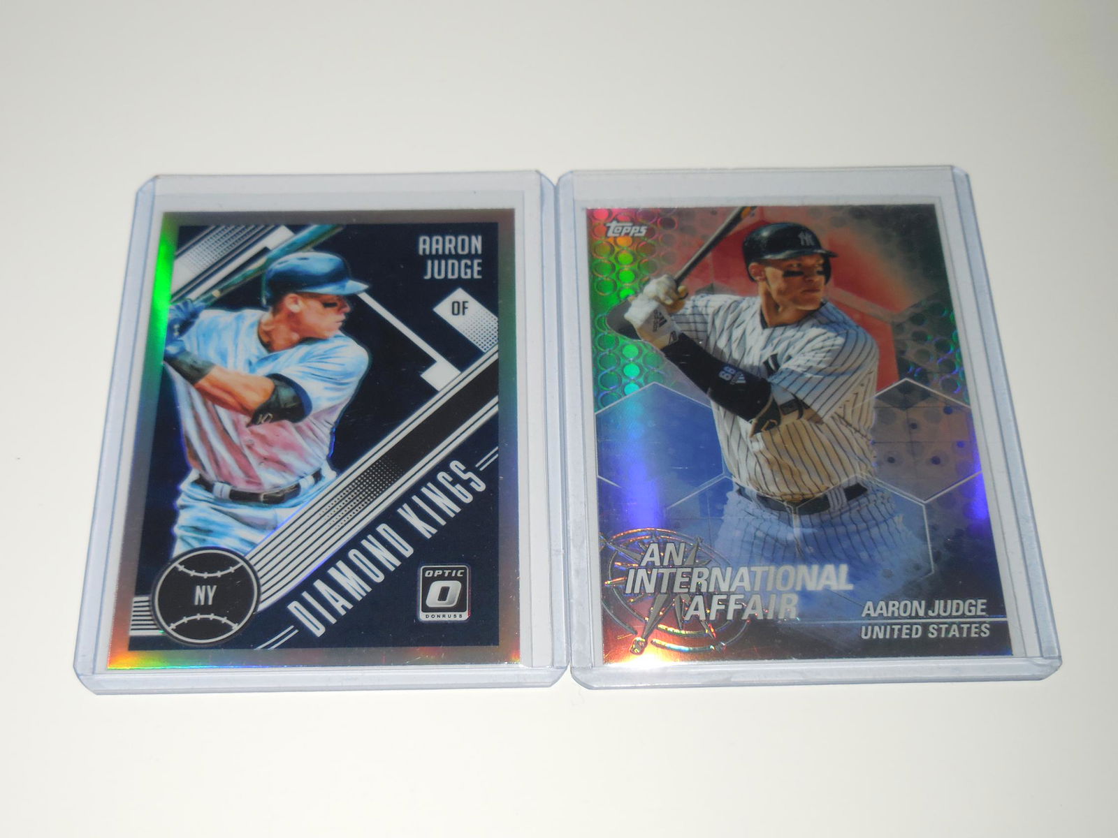2018 TOPPS CHROME & DONRUSS OPTIC AARON JUDGE REFRACTOR (1 of 2)