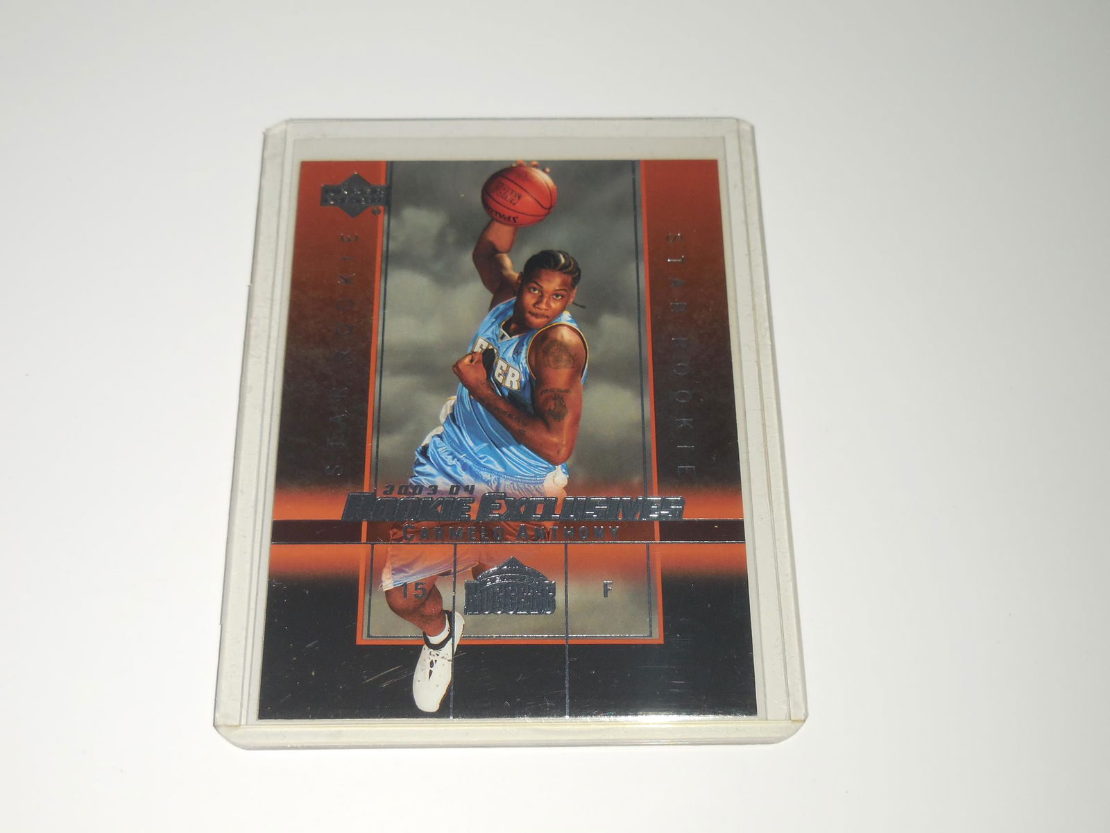 2003-04 UPPER DECK ROOKIE EXCLUSIVES CARMELO ANTHONY (1 of 2)