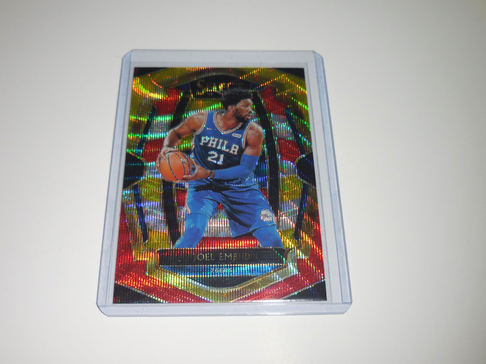 2018-19 PANINI SELECT #188 JOEL EMBIID TRI-COLOR PRIZM (1 of 2)