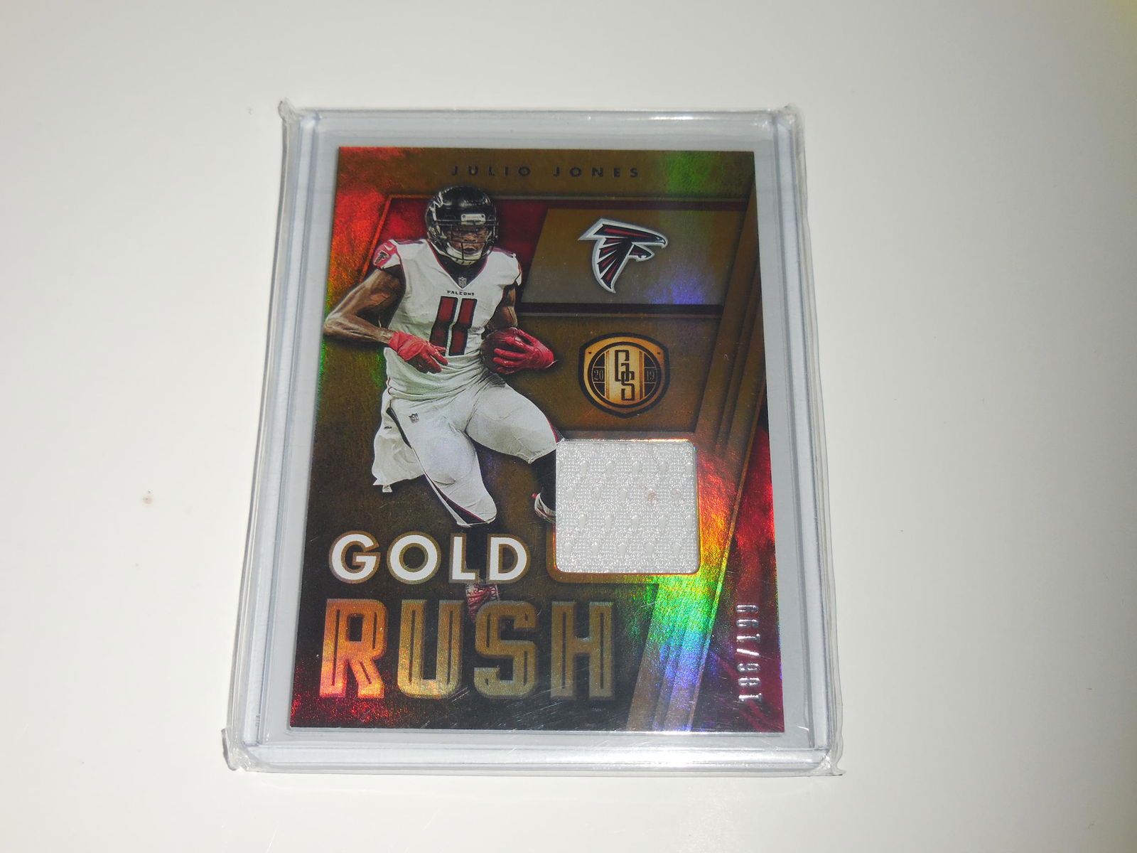 2019 PANINI GOLD STANDARD JULIO JONES WORN JERSEY CARD (1 of 2)