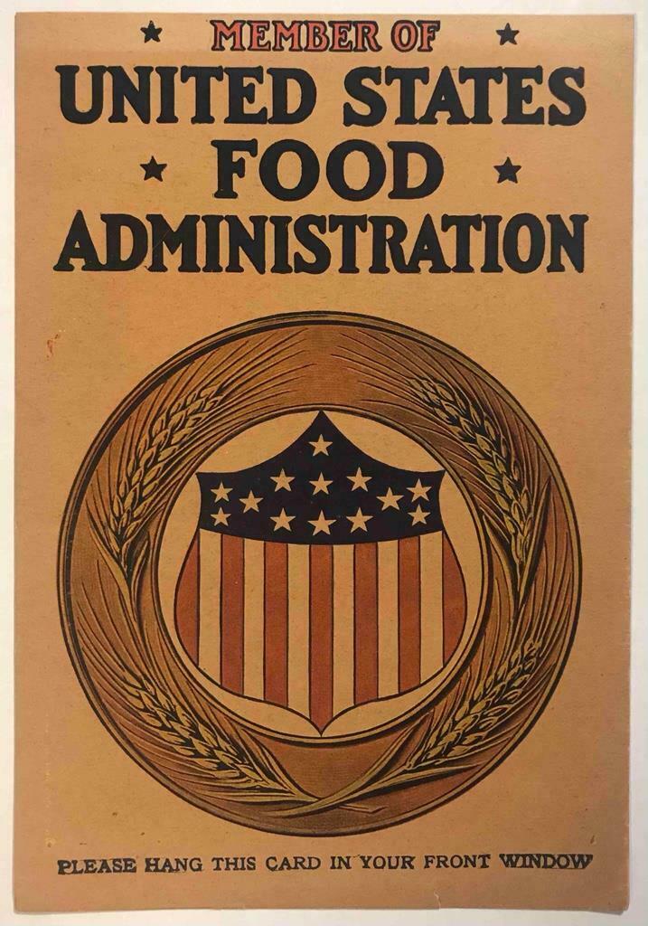 WWI ERA HOME FRONT, WINDOW SIGN, MEMBER UNITED STATES (1 of 4)