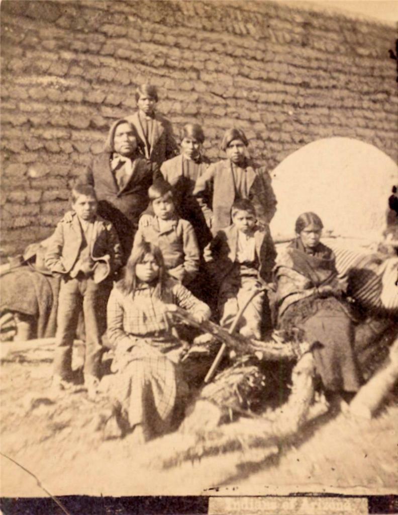 ca. 1880 SOUTHWEST NATIVE AMERICAN FAMILY PORTRAIT, (1 of 1)