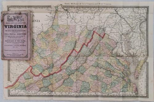 1882 Rand McNally Map od Virginia and West Virginia -- (1 of 1)