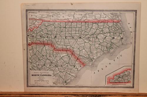 1885 Map of North Carolina (1 of 3)
