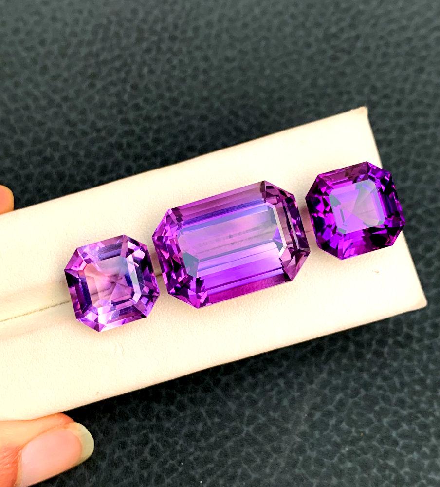 Natural Amethyst Loose Gemstone Set - 57.35 Carats - (1 of 6)