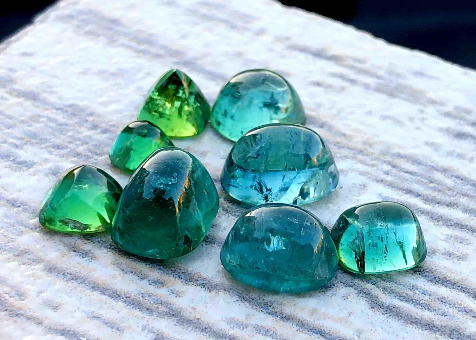 Tourmaline Cabochon ~ Natural Tourmaline Green Colour (1 of 6)