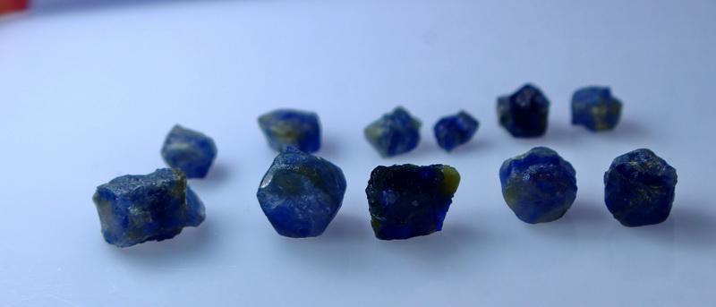 Natural & unheated~ Blue Sapphire Rough Lot (1 of 6)