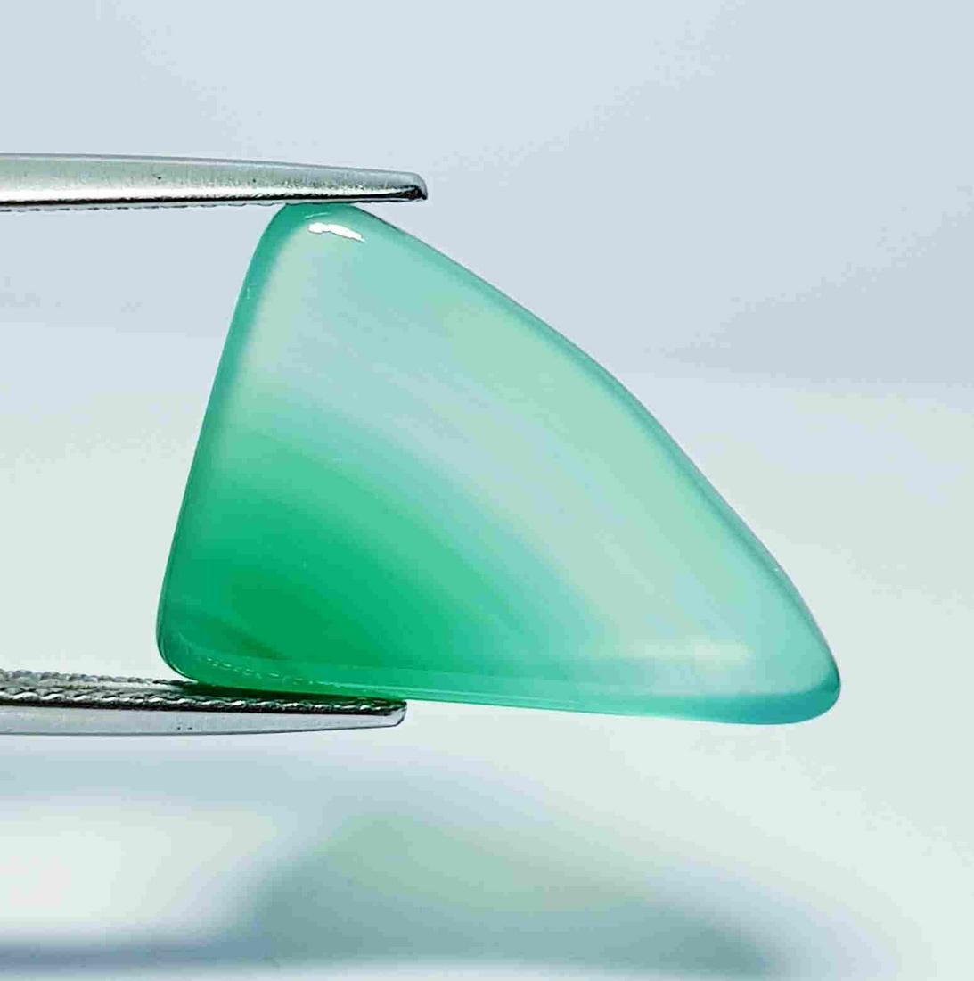 11.48 Ct Natural Green Agate Fancy Cabochon (1 of 4)